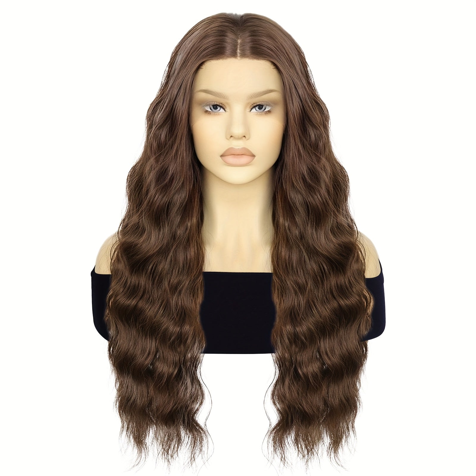 13*3 Multi Color Synthetic Long Wavy Lace Wig with Versatile Colors, High-Quality Temperament Wig Suitable for Women's Use, Beautiful Temperament Wig