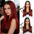 Elegant 22-inch Long Straight Multi-color Gradient Synthetic Lace Wig, with a Natural Gradient Transition in the Middle, Beautiful Appearance, Made of Heat-resistant Fiber, Suitable for Daily Wear and Various Occasions.