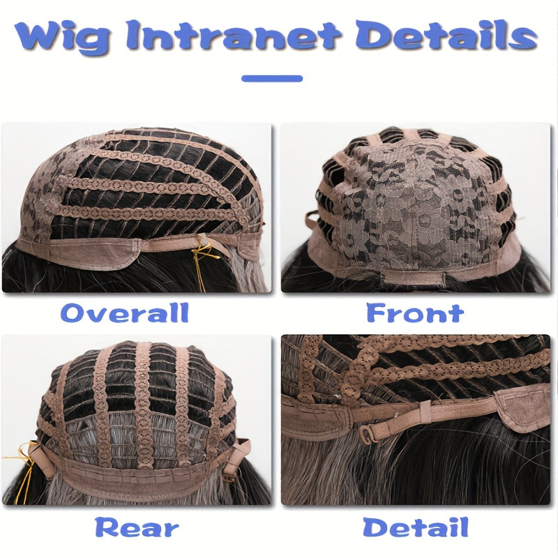 Who Is More Advanced in Style! The Gospel for The Laid-Back, This 12-Inch Elegant Ceiling Wig Made of Synthetic Fibers Is Perfect for Everyday Use And Special Occasions
