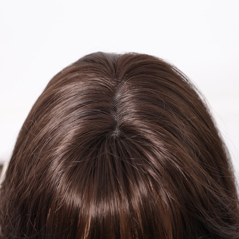 Black Brown Long Curly Wig, 26 Inches Heat-Resistant Fiber Synthetic 130% Density, Suitable for Cosplay and Daily Wear, Unisex Halloween Costume Accessory