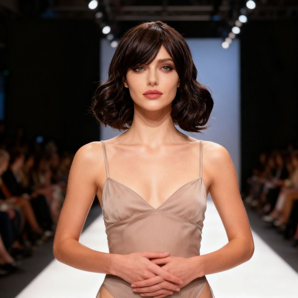 Wigs for Women from Europe And America, Trendy Short Curly Hairstyles with Large Waves, Fluffy Synthetic Hair, Complete Headbands Ideal for Different Events Like Christmas, Valentine'S Day, New Year'S Day, And K-Pop Themed Black Friday