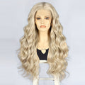 13*3 Multi Color Synthetic Long Wavy Lace Wig with Versatile Colors, High-Quality Temperament Wig Suitable for Women's Use, Beautiful Temperament Wig