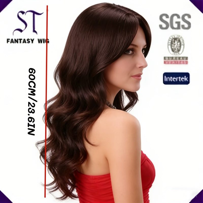 Body Wave Synthetic Wig | High Temperature Fiber, Loose Curl Design, High-End Highlighted Extensions
