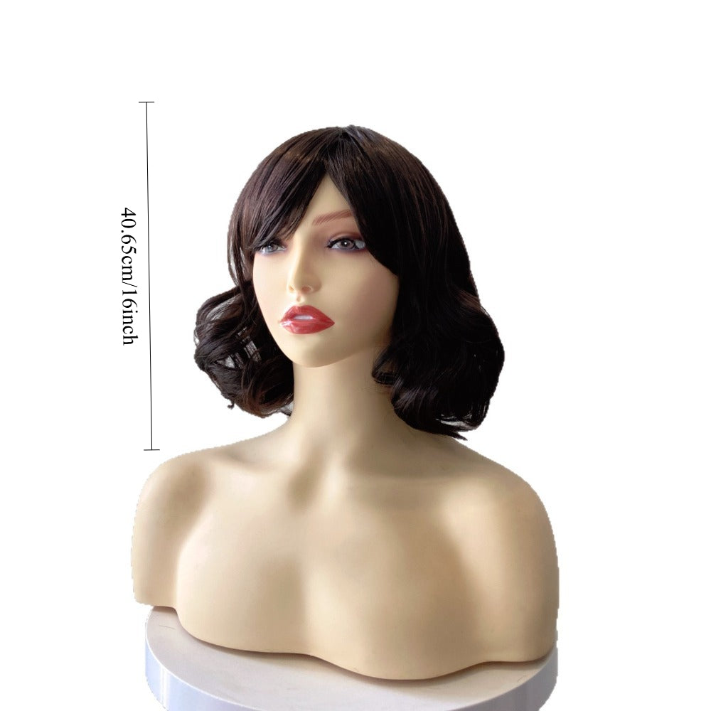 Wigs for Women from Europe And America, Trendy Short Curly Hairstyles with Large Waves, Fluffy Synthetic Hair, Complete Headbands Ideal for Different Events Like Christmas, Valentine'S Day, New Year'S Day, And K-Pop Themed Black Friday