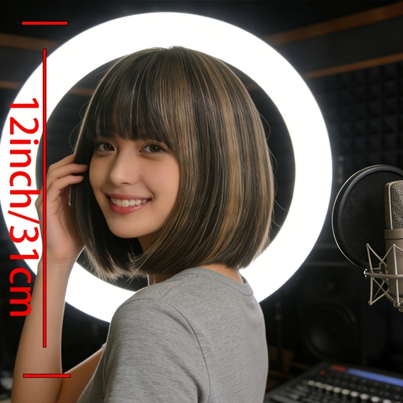 -Looking Wig | Made Of High-Density, Heat-Resistant Synthetic Fibers, Seamless Blend, Lightweight And Comfortable Design, Suitable For Everyday Wear, Perfect For Gifts, Parties, And Daily Outfits