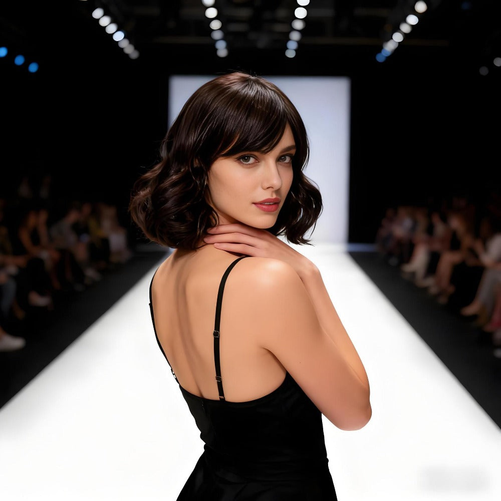 Wigs for Women from Europe And America, Trendy Short Curly Hairstyles with Large Waves, Fluffy Synthetic Hair, Complete Headbands Ideal for Different Events Like Christmas, Valentine'S Day, New Year'S Day, And K-Pop Themed Black Friday