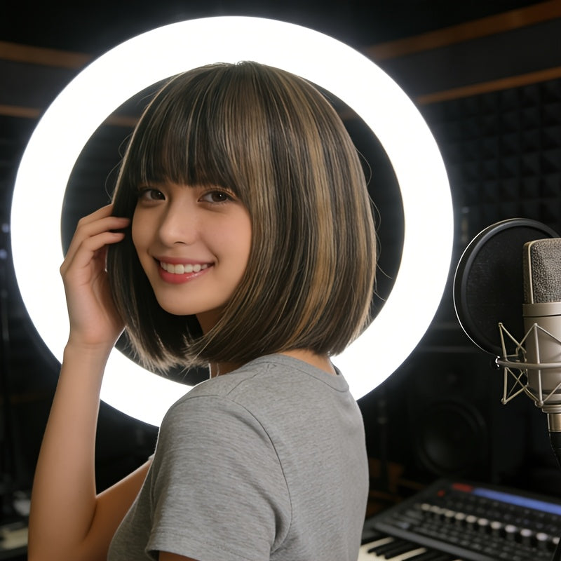 -Looking Wig | Made Of High-Density, Heat-Resistant Synthetic Fibers, Seamless Blend, Lightweight And Comfortable Design, Suitable For Everyday Wear, Perfect For Gifts, Parties, And Daily Outfits